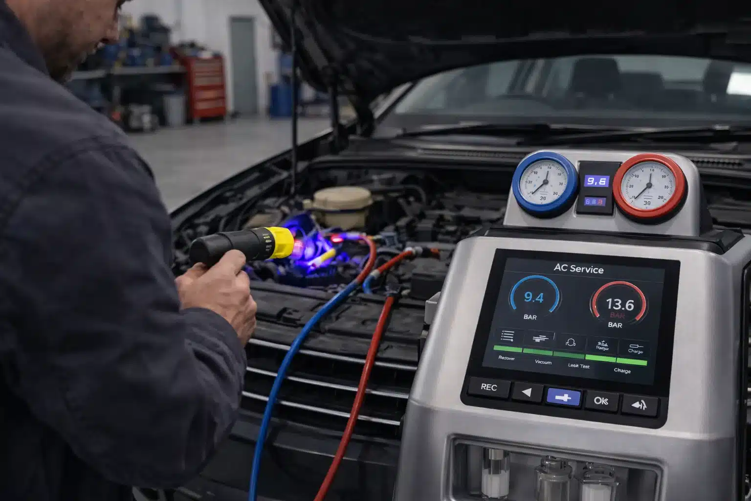 Air con leak detection in Lowestoft at AutoFix4u Garage