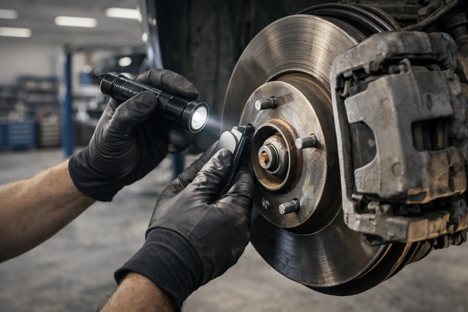 Brake suspension and steering checks during annual servicing