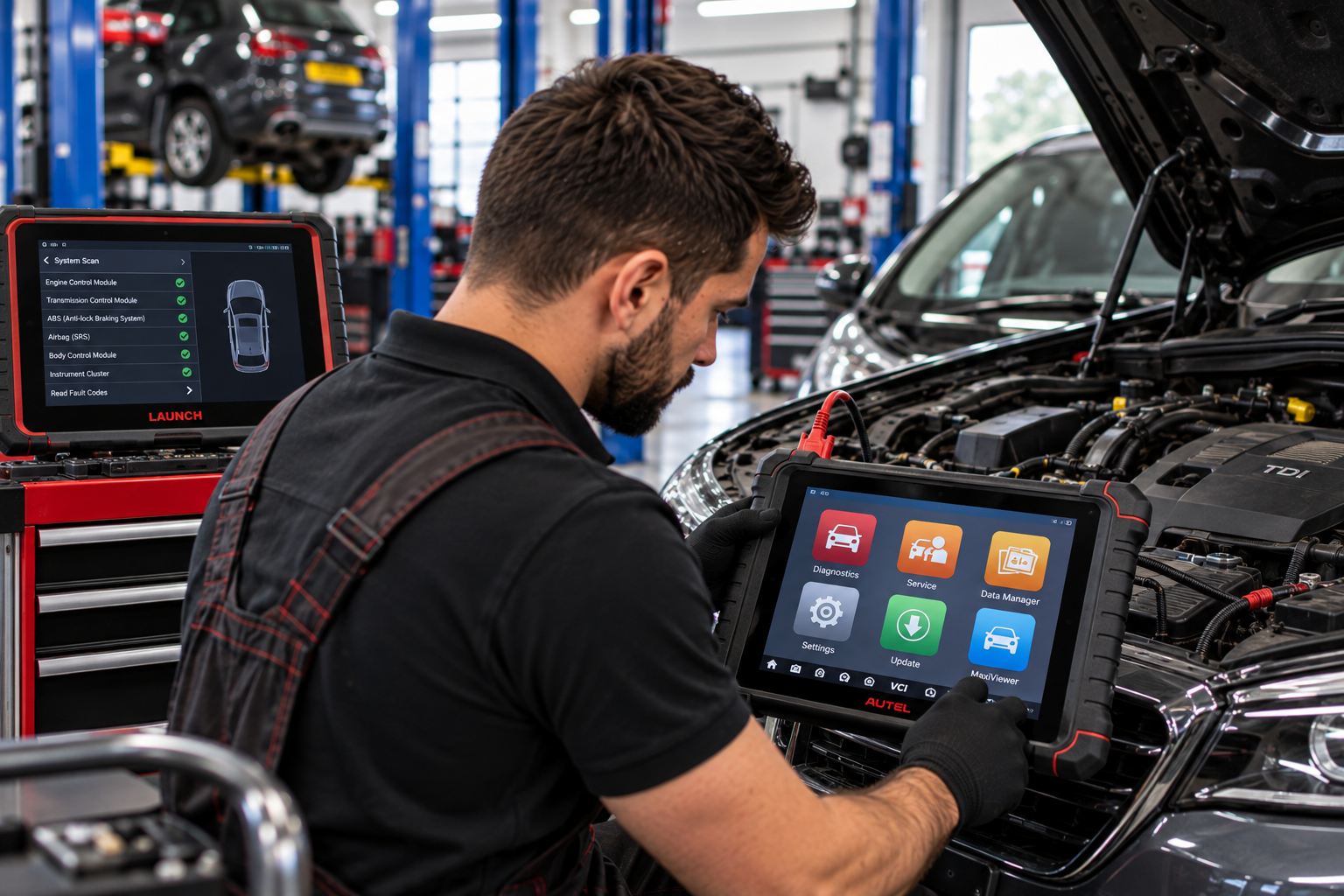 Diagnostics during major service in Lowestoft using professional tools