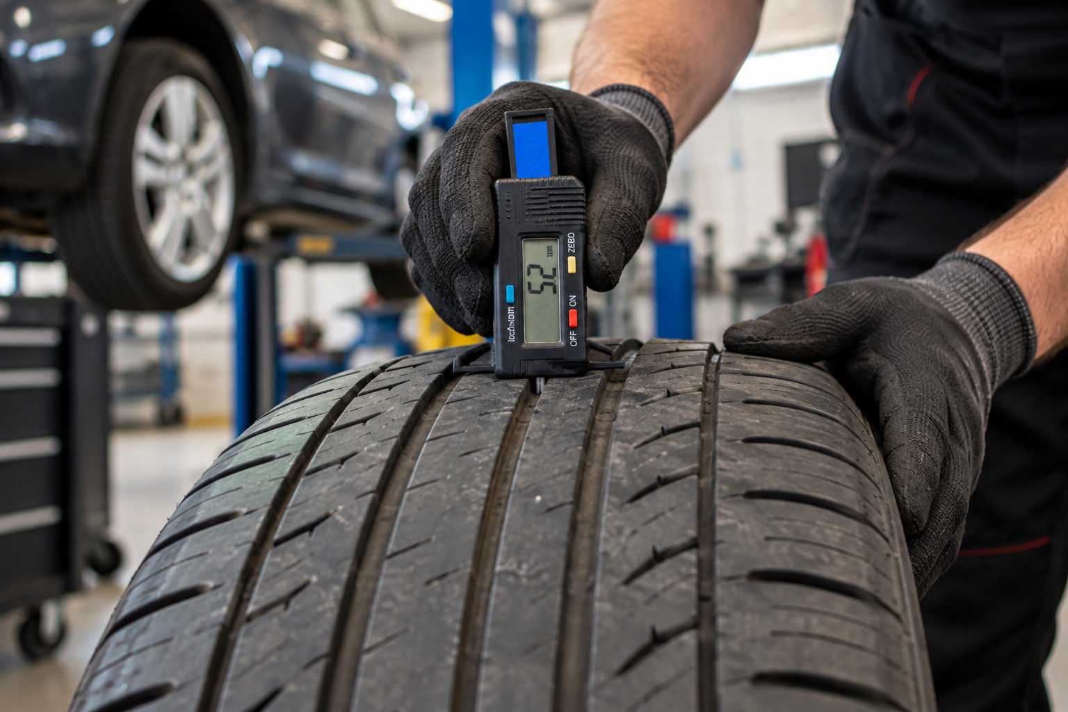 Low tyre tread requiring replacement in Lowestoft