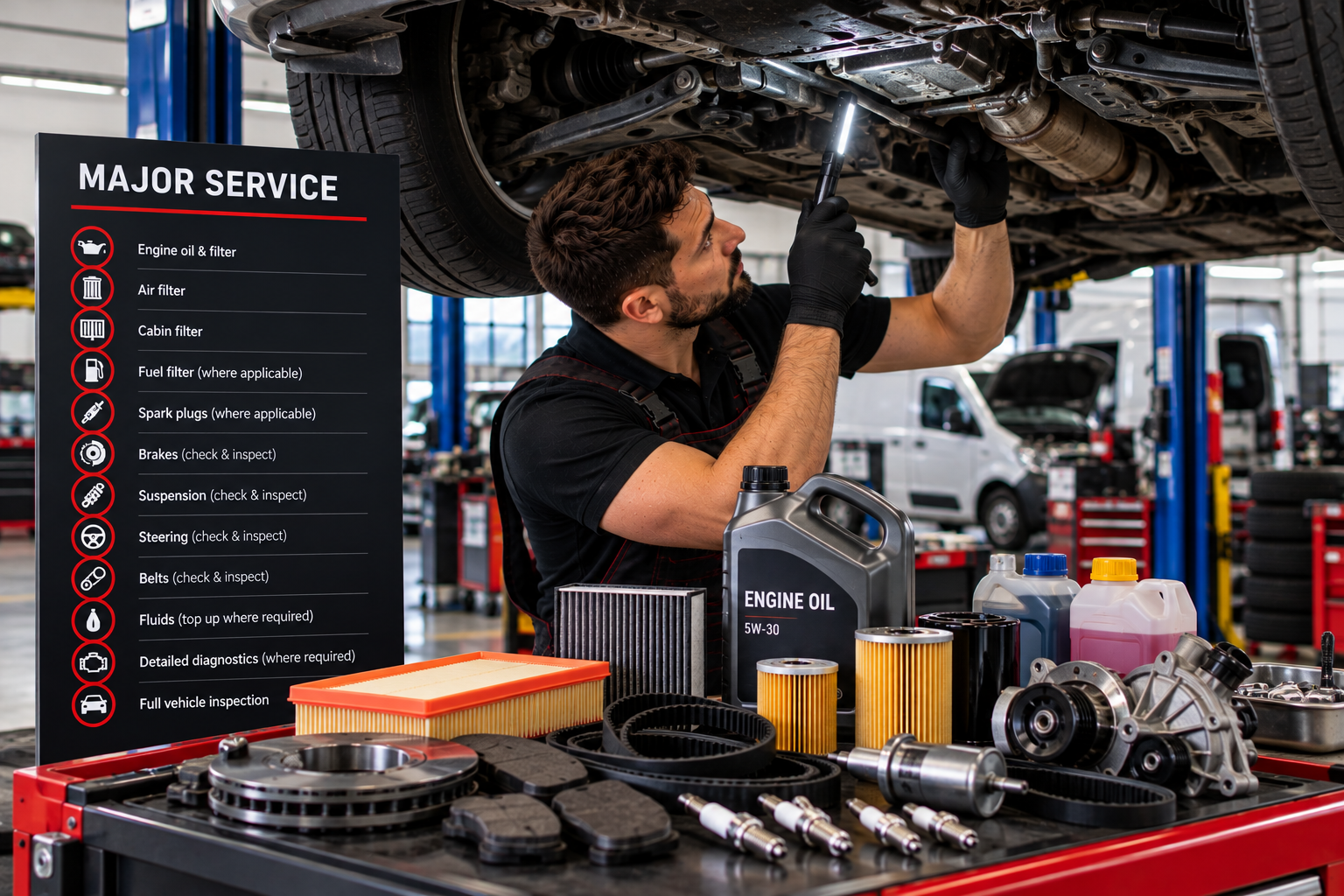 Major service for higher mileage vehicles in Lowestoft
