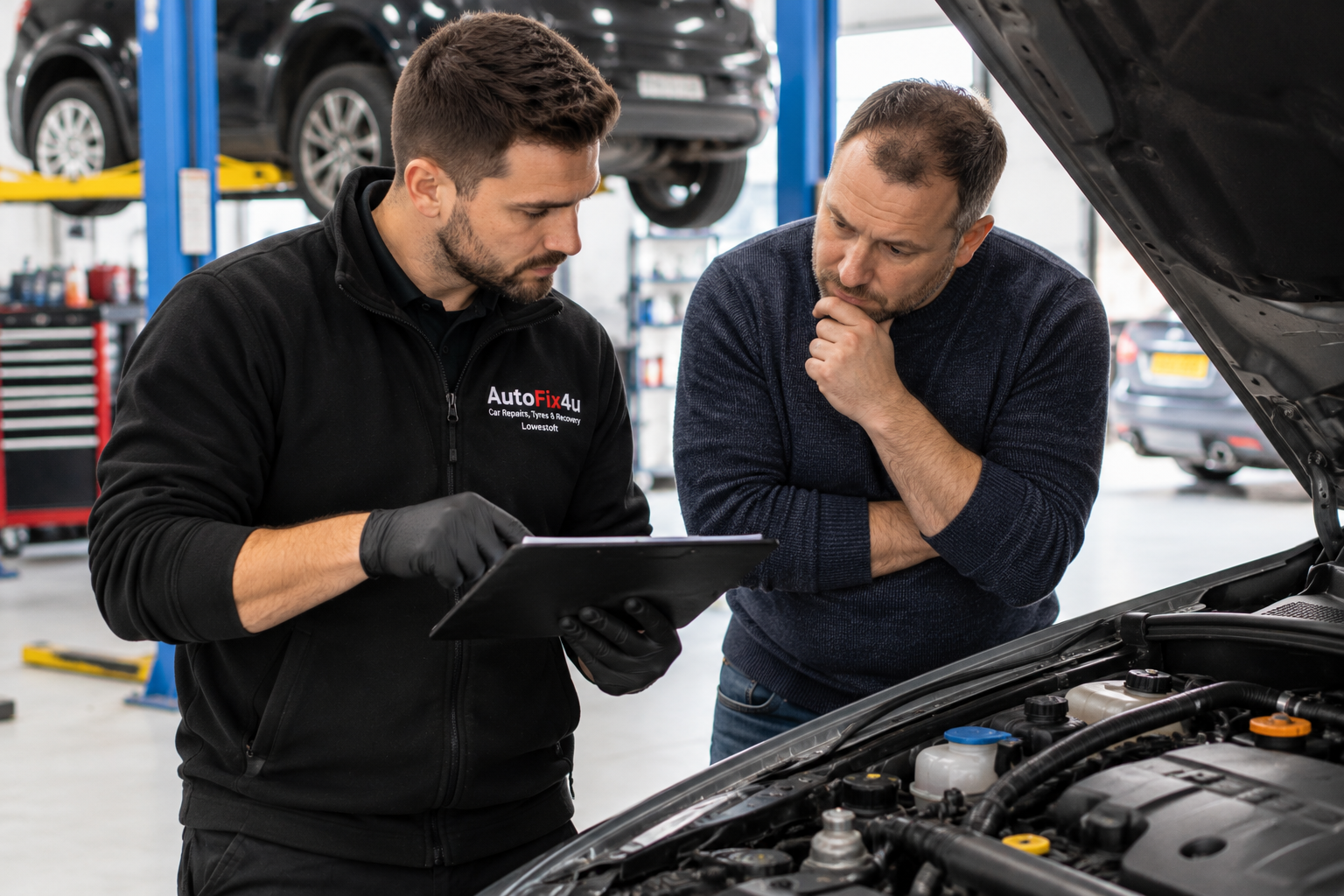 Vehicle inspection checklist in Lowestoft