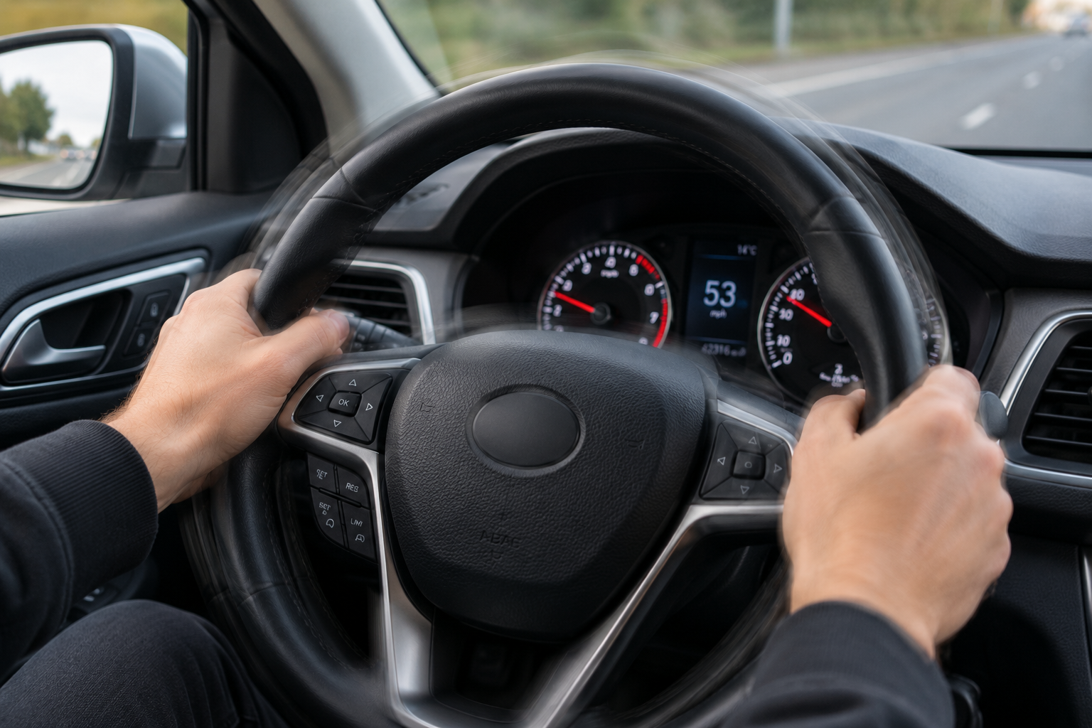 Car tyre and wheel inspection for vibration