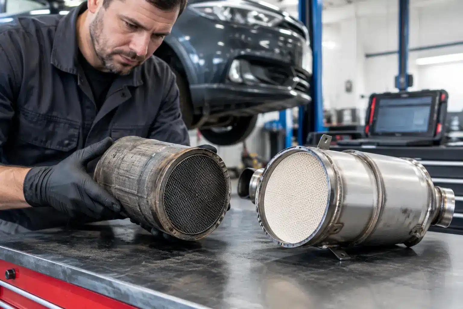 Engine inspection before cambelt replacement at AutoFix4u Garage