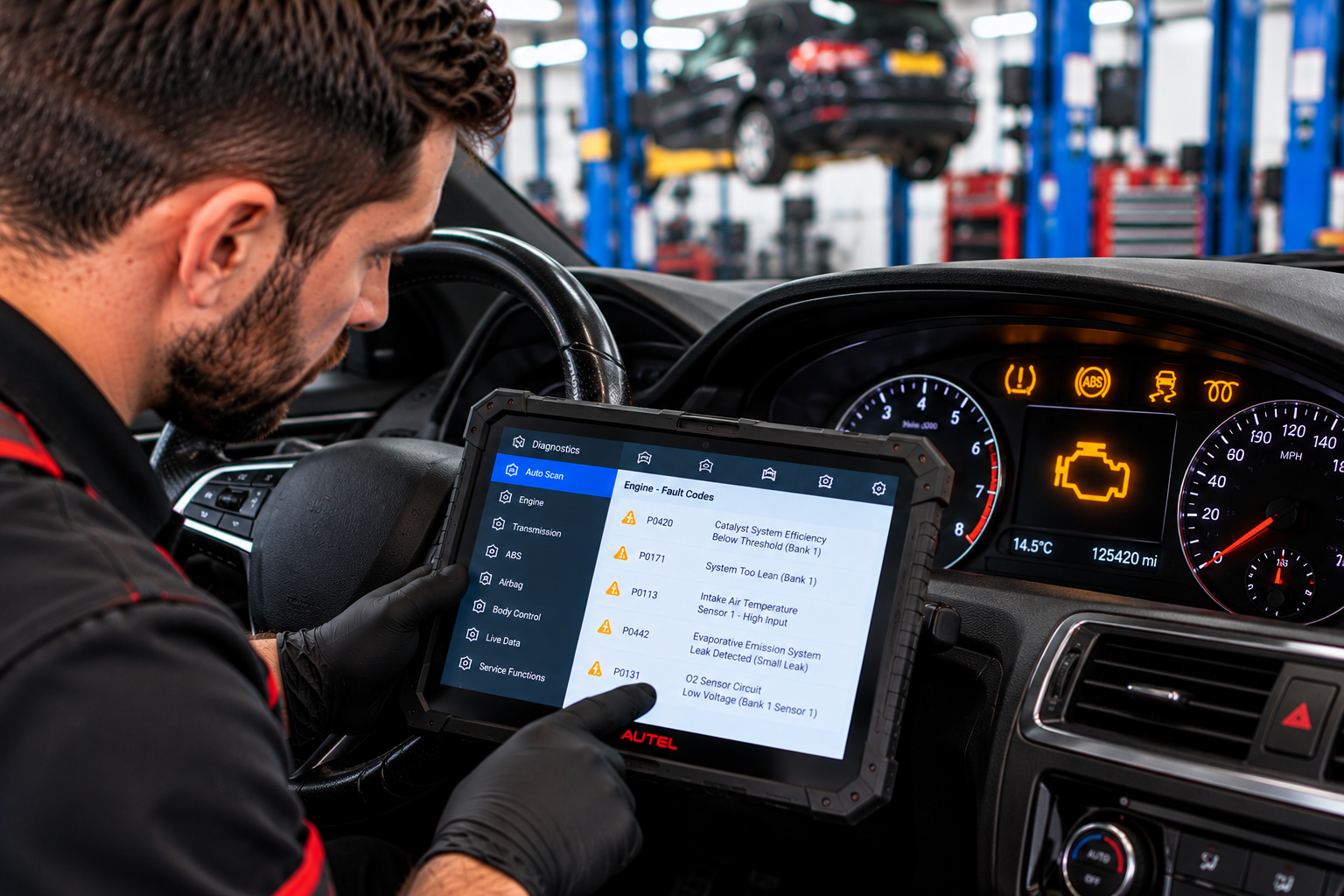 Diagnostic tools used for warning lights checks in Lowestoft