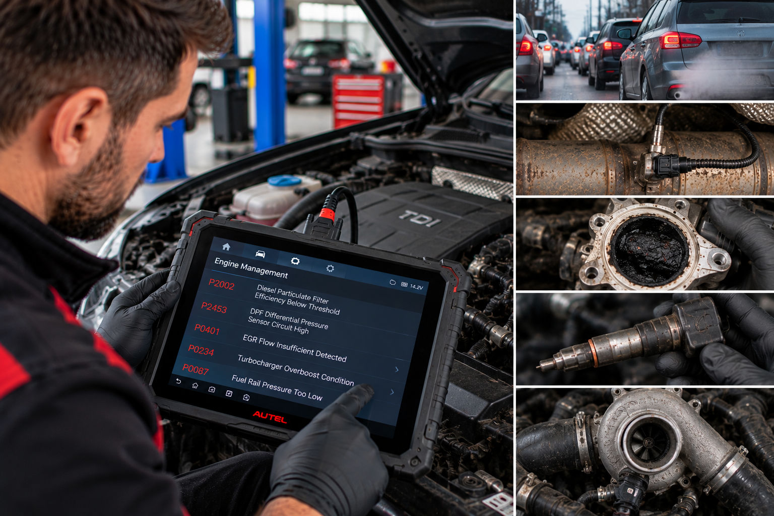 Mechanical inspection related to DPF fault in Lowestoft