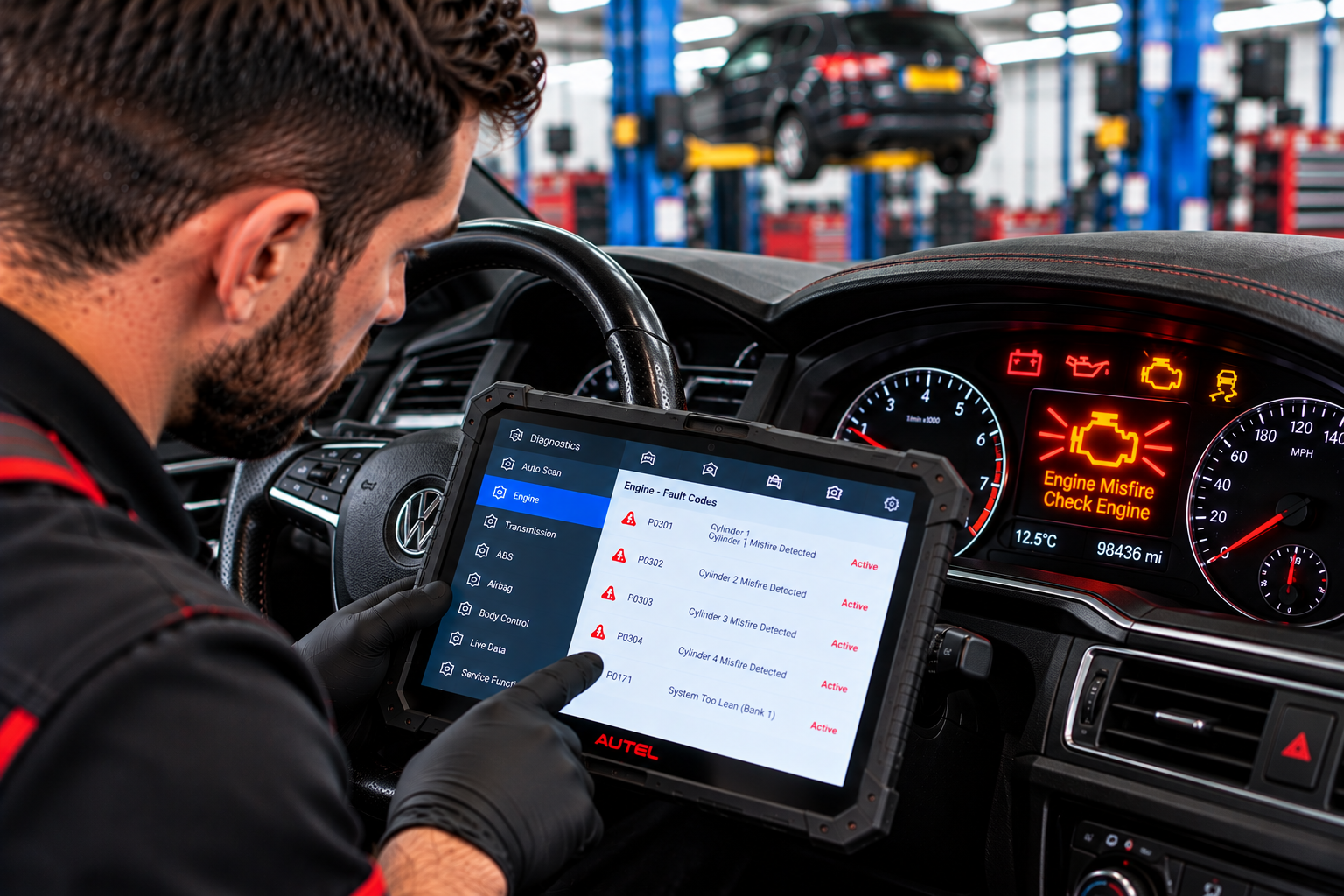 Engine diagnostics and warning light scan in Lowestoft