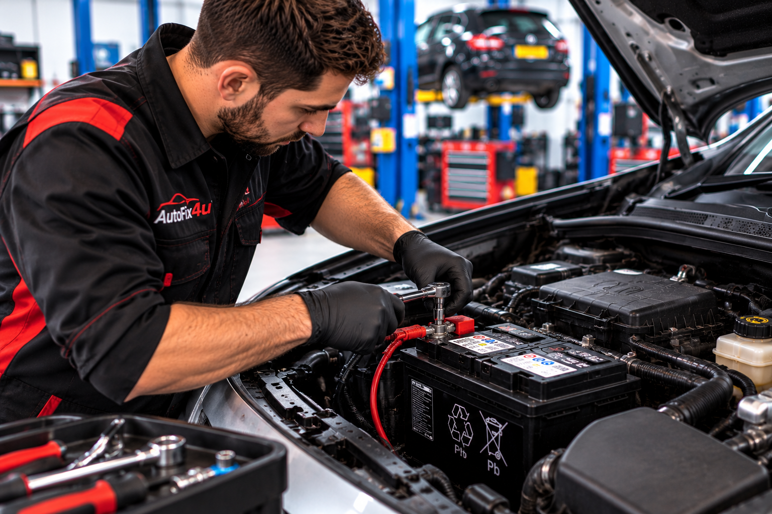 Car battery replacement in Lowestoft at AutoFix4u Garage