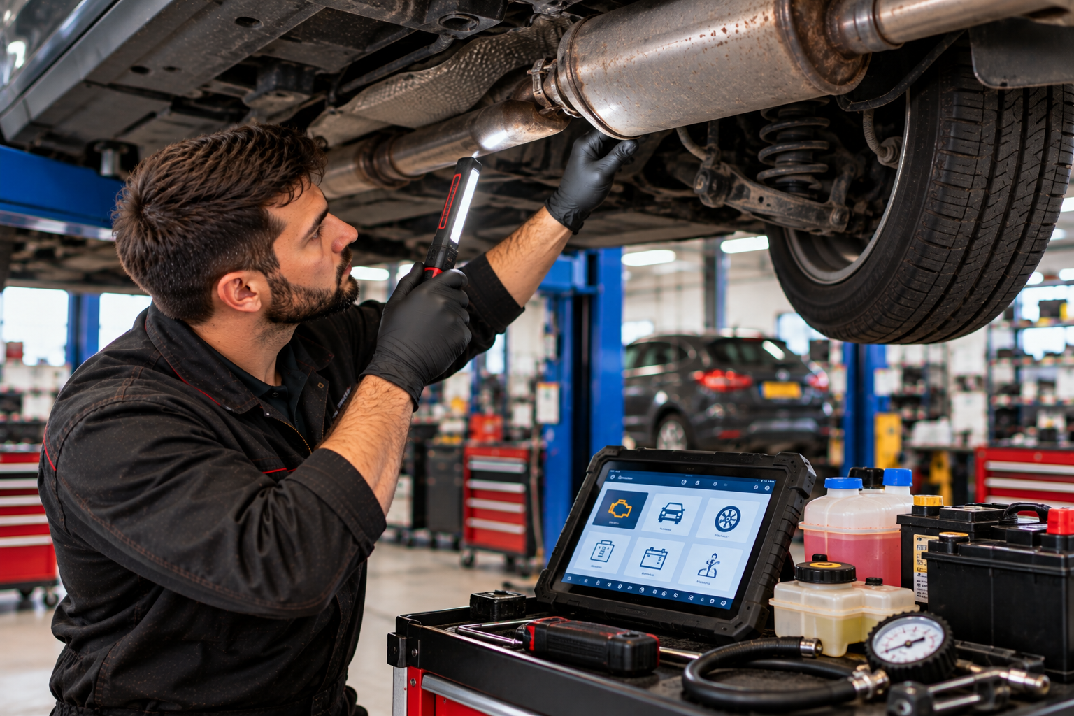 Professional vehicle safety and underbody inspection